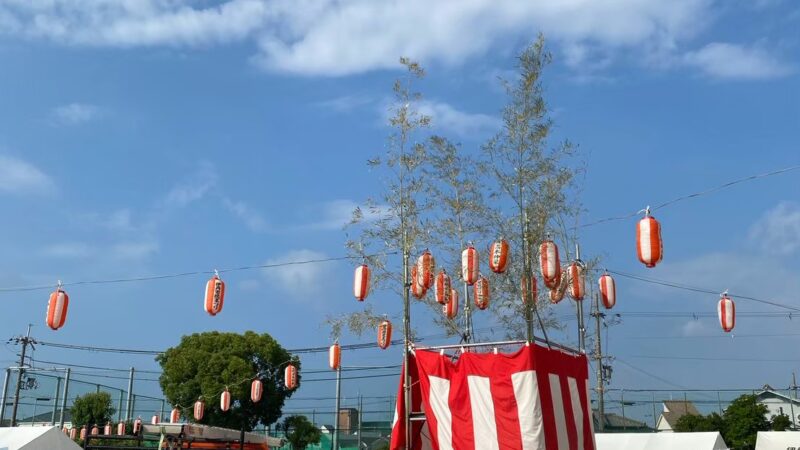 昆陽里小学校の夏祭りで電気工事を担当しました|地域のお祭りを支える仕事